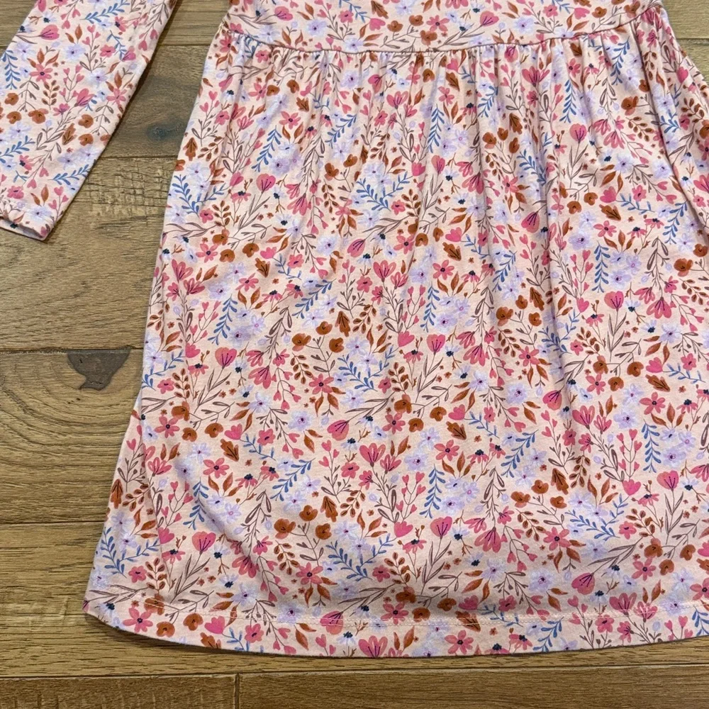 Carter’s KID Girls Pink Multi-colored Floral Long-Sleeve Dress - Size 8/8A